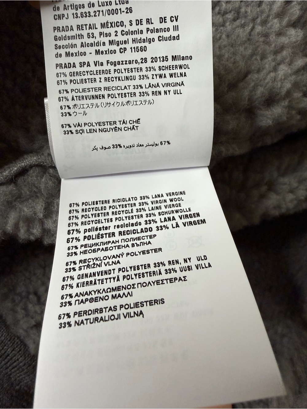 Miu Miu Cashmere Fleece Hoodie Jacket / Zip-Up Blouson in the beautiful Marmo - Picture 10 of 16